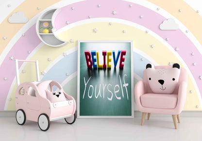 Believe Yourself - Motivational Quotes Art Frame For Wall Decor- Funkydecors Xs / White Posters