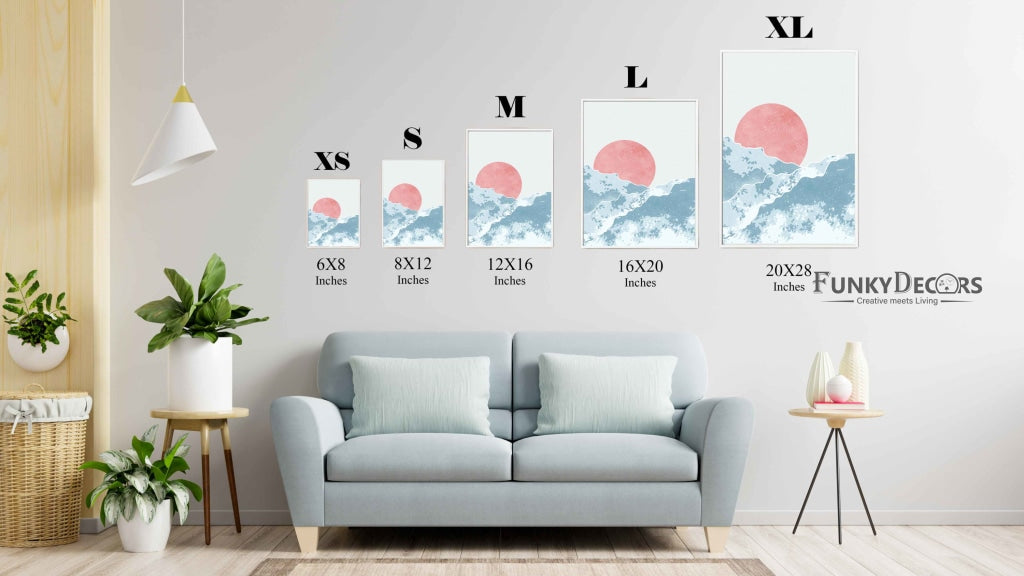 Beyond The Sky - Minimal Art Frame For Wall Decor- Funkydecors Posters Prints & Visual Artwork