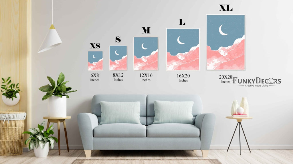 Beyond The Sky - Minimal Art Frame For Wall Decor- Funkydecors Posters Prints &amp; Visual Artwork