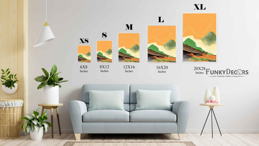 Beyond The Sunset - Abstract Art Frame For Wall Decor- Funkydecors Posters Prints & Visual Artwork