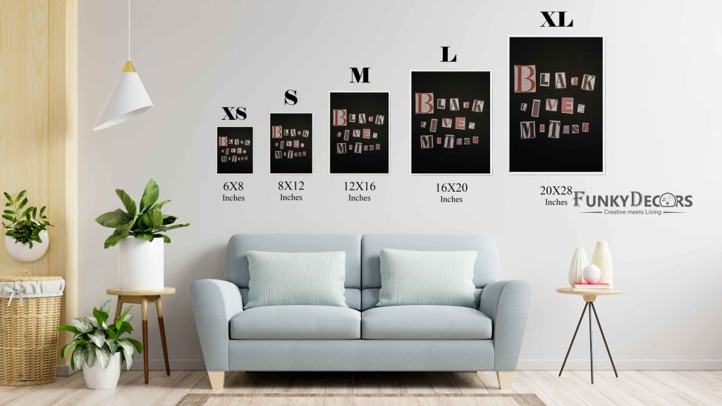 Black Lives Matter - Motivation Quotes Art Frame For Wall Decor- Funkydecors Posters Prints &amp; Visual