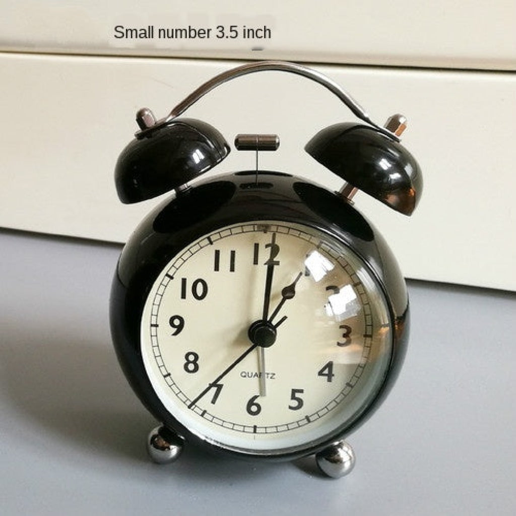 Black Royal Retro Style Alarm Kids Room Table Clock-Funkydecors Small Clocks