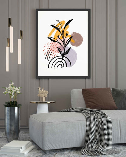 Blooming Dancer - Nature Art Frame For Wall Decor- Funkydecors Xs / Black Posters Prints & Visual