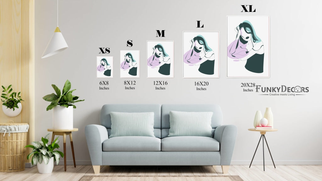 Body Line 3 Panels Art Frame For Wall Decor- Funkydecors Posters Prints &amp; Visual Artwork