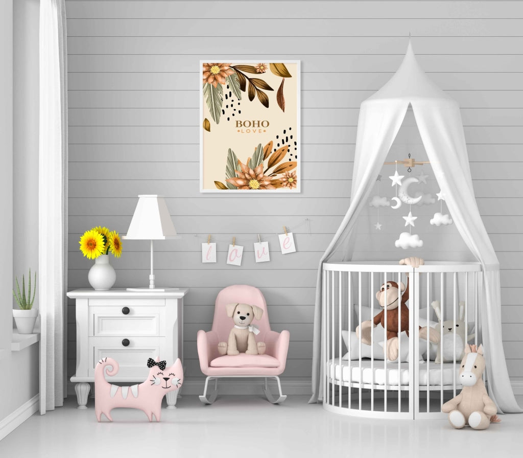 Bohemian Love - Boho Art Frame For Wall Decor- Funkydecors Xs / White Posters Prints & Visual