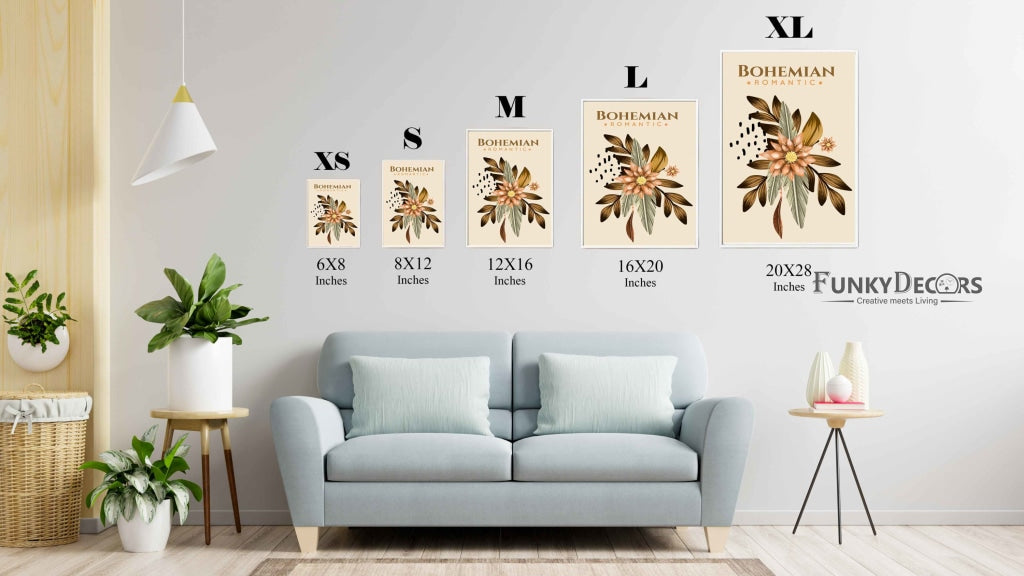 Bohemian Romantic -Boho Art Frame For Wall Decor- Funkydecors Posters Prints &amp; Visual Artwork