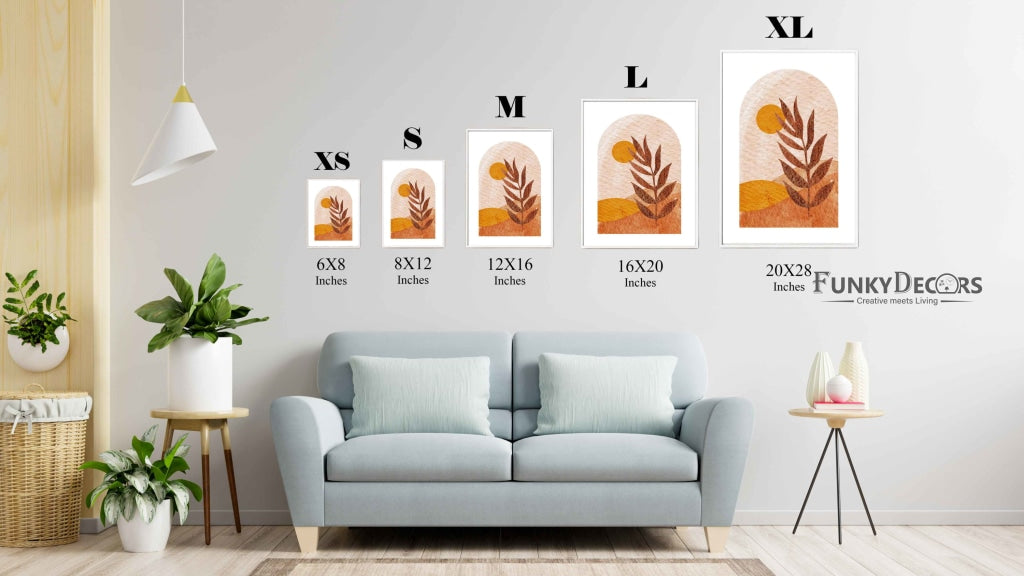 Bohemian Sunset - Minimal Art Frame For Wall Decor- Funkydecors Posters Prints &amp; Visual Artwork