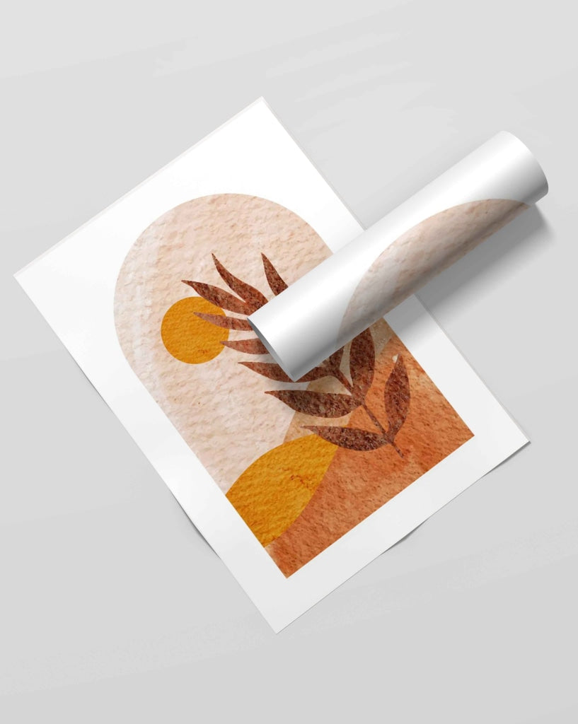 Bohemian Sunset - Minimal Art Frame For Wall Decor- Funkydecors Xs / Roll Posters Prints &amp; Visual