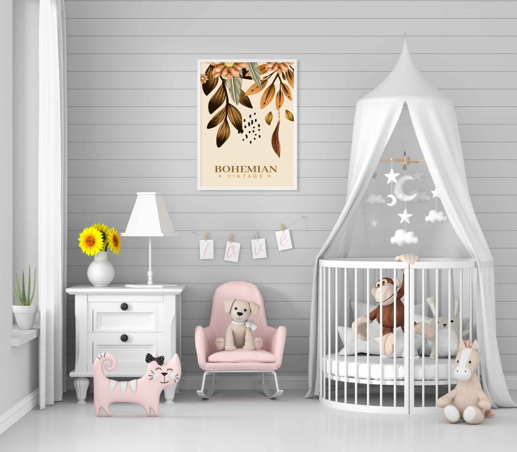 Bohemian Vintage - Boho Art Frame For Wall Decor- Funkydecors Xs / White Posters Prints & Visual