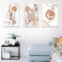 Boho Abstract 3 Panels Art Frame For Wall Decor- Funkydecors Xs / White Posters Prints & Visual