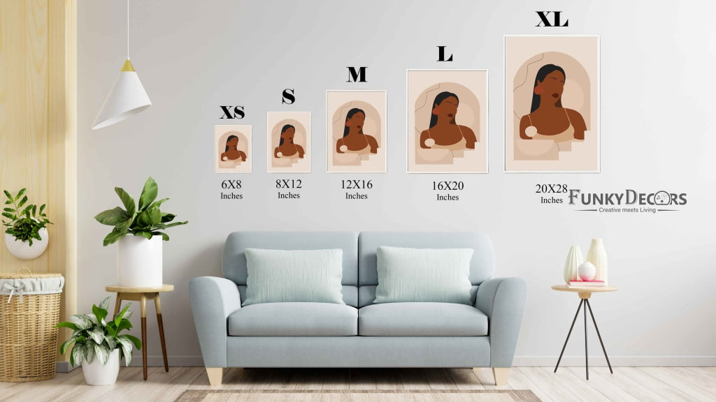 Boho Abstract Women Portrait Art Frame For Wall Decor- Funkydecors Posters Prints & Visual Artwork