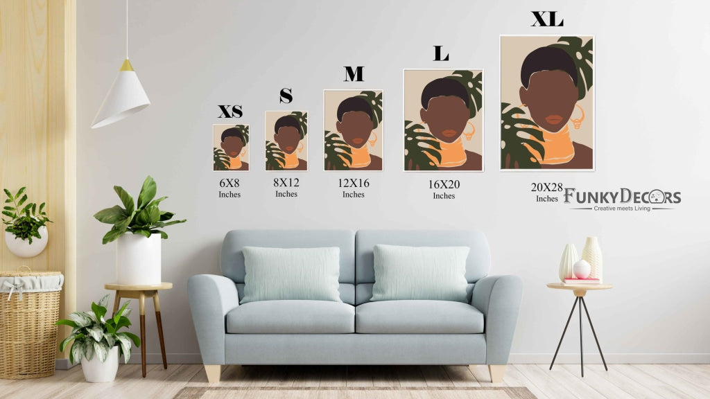 Boho Black Women Art Frame For Wall Decor- Funkydecors Posters Prints & Visual Artwork
