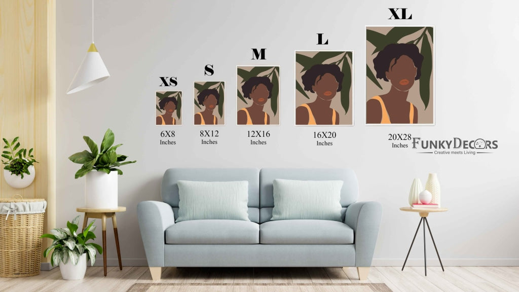 Boho Black Women Art Frame For Wall Decor- Funkydecors Posters Prints & Visual Artwork
