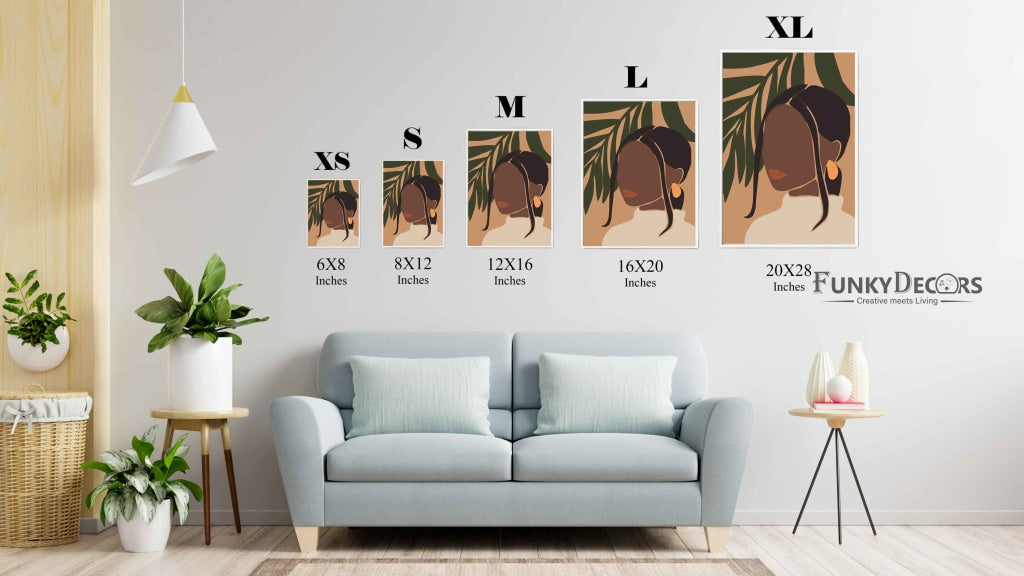 Boho Black Women Art Frame For Wall Decor- Funkydecors Posters Prints & Visual Artwork