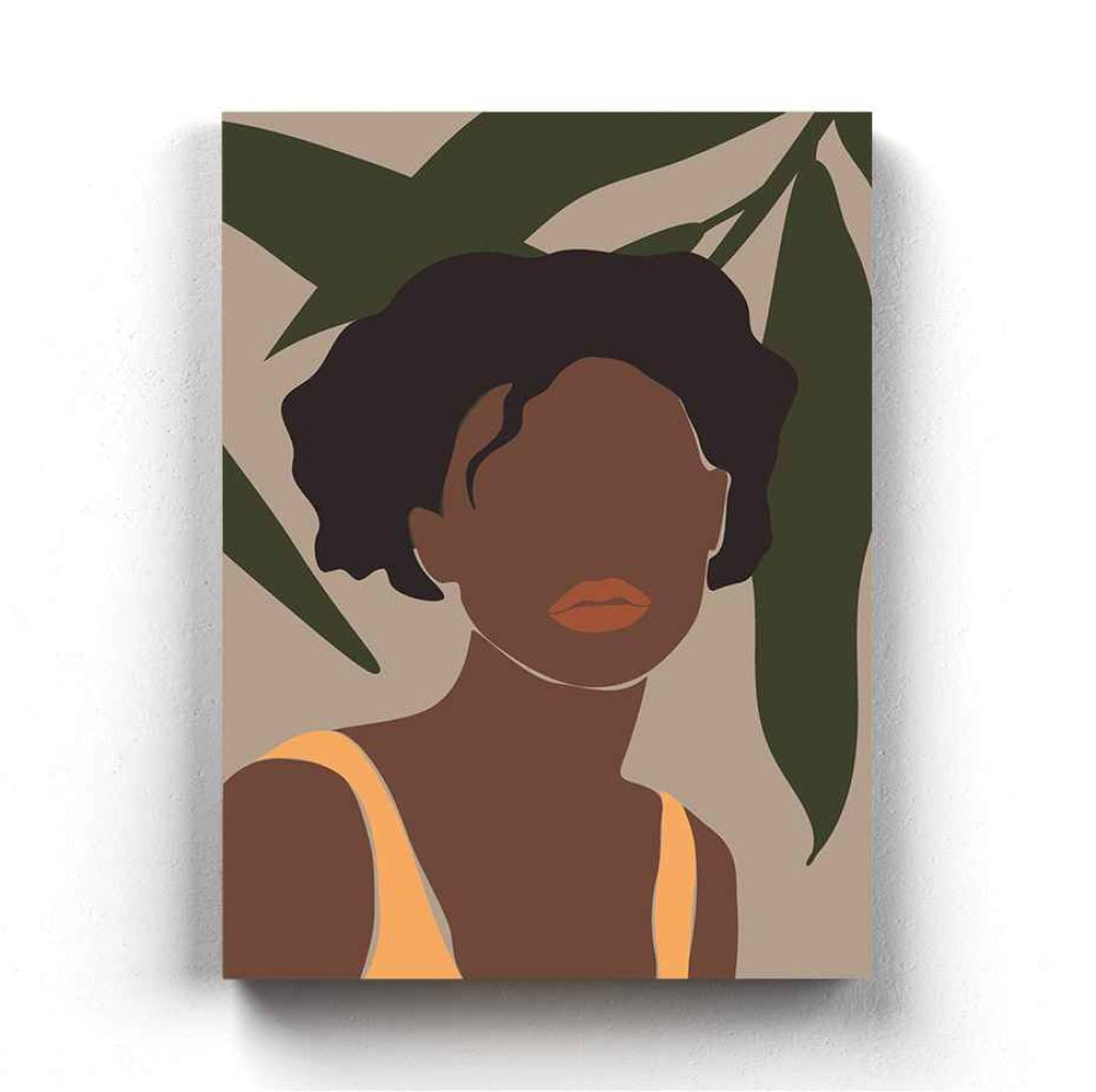 Boho Black Women Art Frame For Wall Decor- Funkydecors Xs / Canvas Posters Prints & Visual Artwork