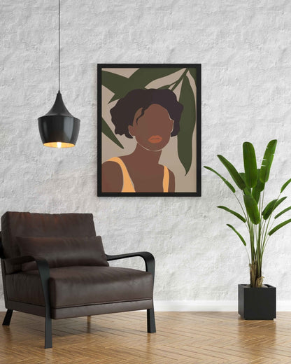 Boho Black Women Art Frame For Wall Decor- Funkydecors Xs / Posters Prints & Visual Artwork