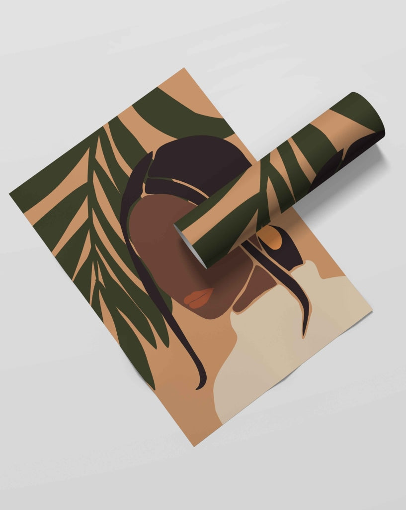 Boho Black Women Art Frame For Wall Decor- Funkydecors Xs / Roll Posters Prints &amp; Visual Artwork