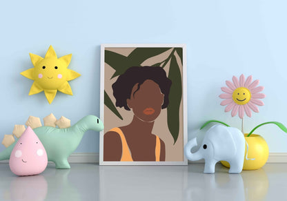 Boho Black Women Art Frame For Wall Decor- Funkydecors Xs / White Posters Prints & Visual Artwork