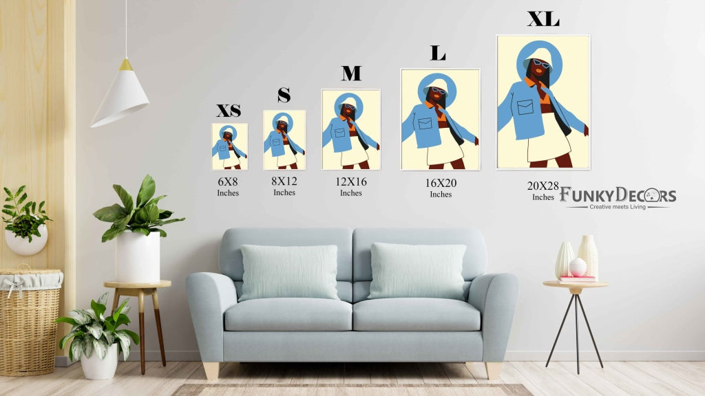 Bold Women Portrait Art Frame For Wall Decor- Funkydecors Posters Prints & Visual Artwork