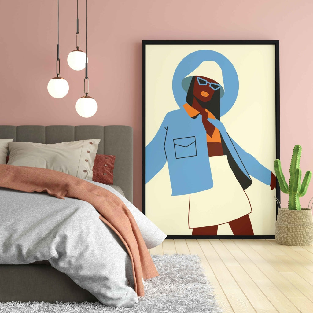 Bold Women Portrait Art Frame For Wall Decor- Funkydecors Xs / Black Posters Prints & Visual Artwork