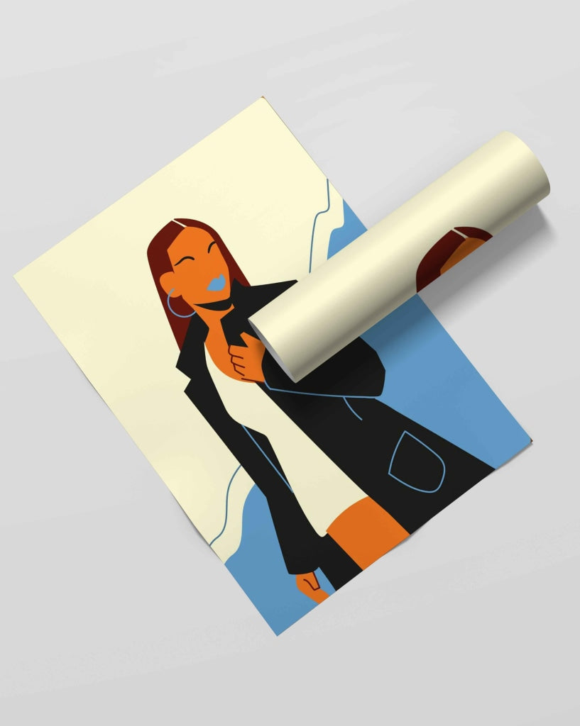 Bold Women Portrait Art Frame For Wall Decor- Funkydecors Xs / Roll Posters Prints &amp; Visual Artwork