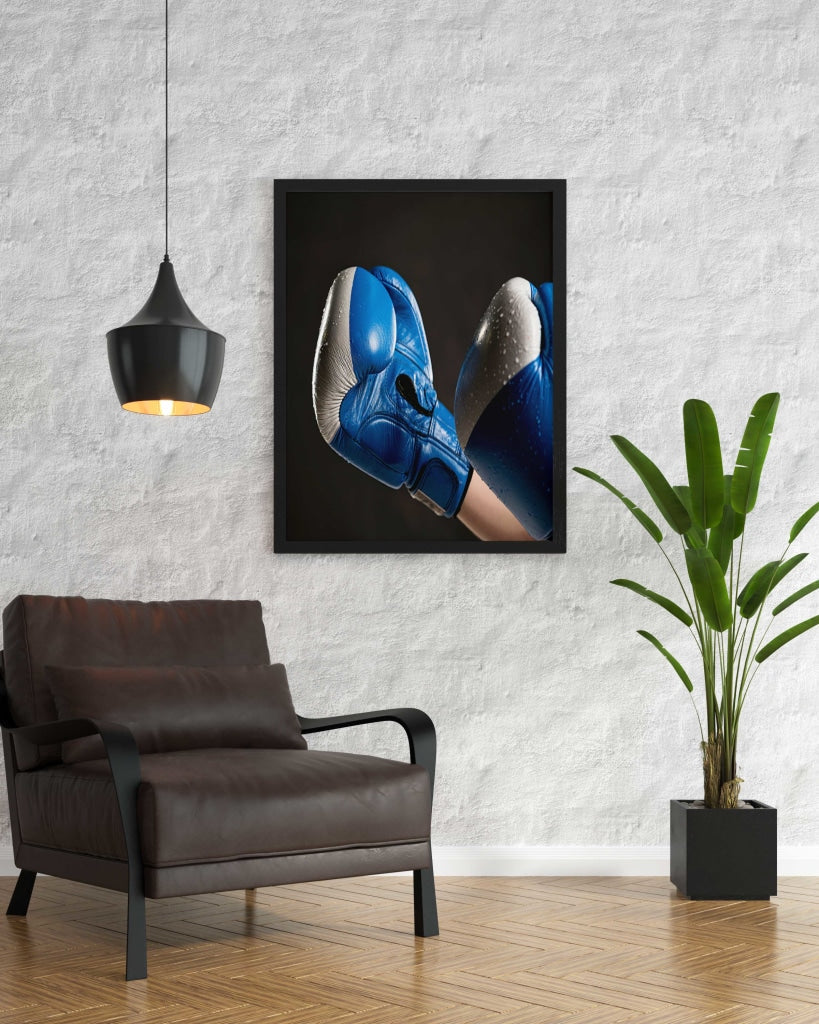 Boxer - Sports Art Frame For Wall Decor- Funkydecors Xs / Black Posters Prints &amp; Visual Artwork
