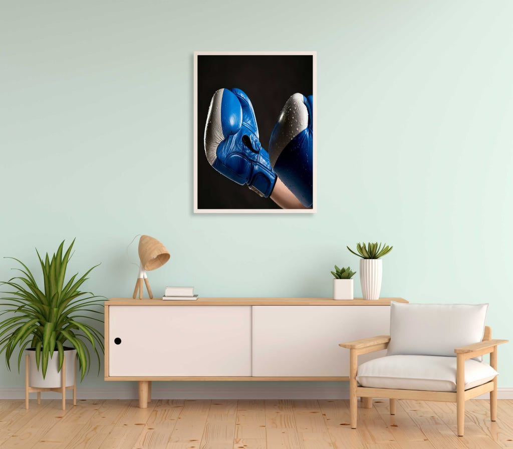 Boxer - Sports Art Frame For Wall Decor- Funkydecors Xs / White Posters Prints &amp; Visual Artwork
