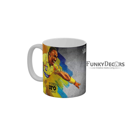 Bravo CSK Coffee Ceramic Mug 350 ML-FunkyDecors IPL Mugs FunkyDecors