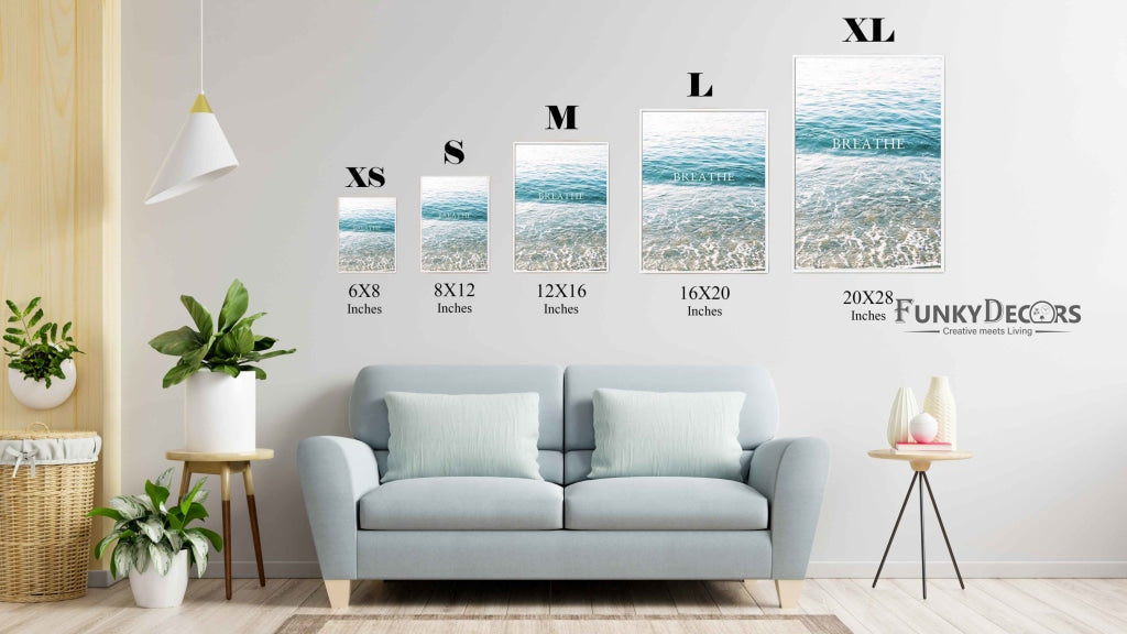 Breathe - Quotes Art Frame For Wall Decor- Funkydecors Posters Prints &amp; Visual Artwork