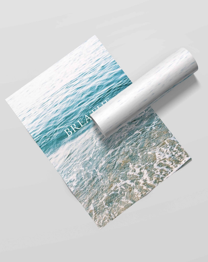 Breathe - Quotes Art Frame For Wall Decor- Funkydecors Xs / Roll Posters Prints &amp; Visual Artwork