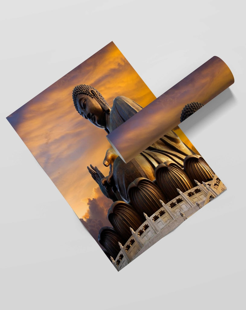 Buddha - Spiritual Art Frame For Wall Decor- Funkydecors Xs / Roll Posters Prints &amp; Visual Artwork