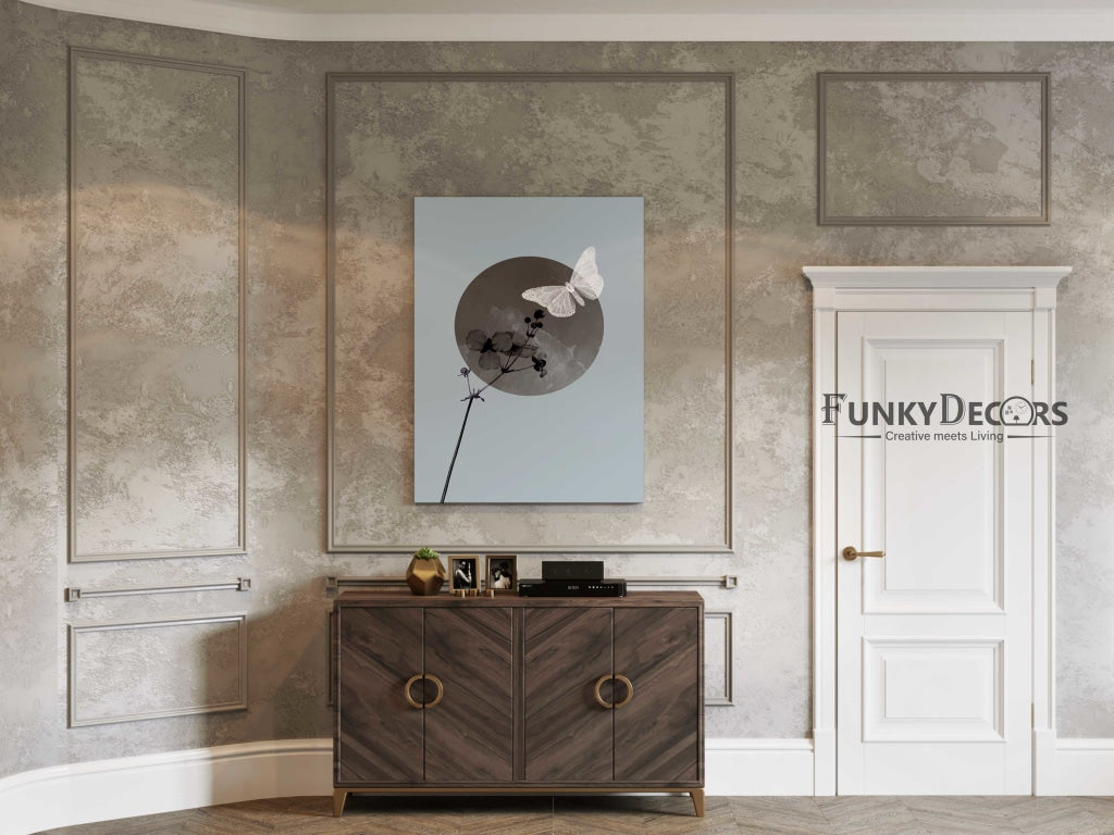 Butterfly - Achromatic Art Frame For Wall Decor- Funkydecors Posters Prints &amp; Visual Artwork