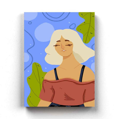 Calm Women Portrait Art Frame For Wall Decor- Funkydecors Xs / Canvas Posters Prints & Visual