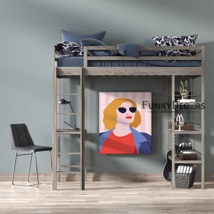Casual Women Portrait Art Frame For Wall Decor- Funkydecors Posters Prints & Visual Artwork
