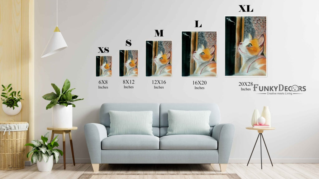 Cat Lover - Animal Art Frame For Wall Decor- Funkydecors Posters Prints & Visual Artwork