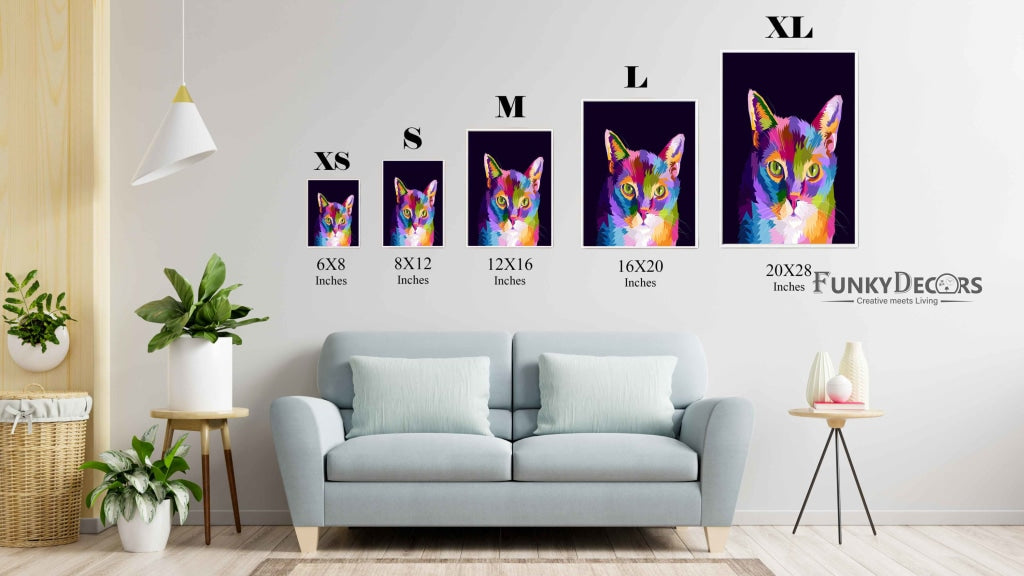 Cat Pop Art - Animal Frame For Wall Decor- Funkydecors Posters Prints &amp; Visual Artwork