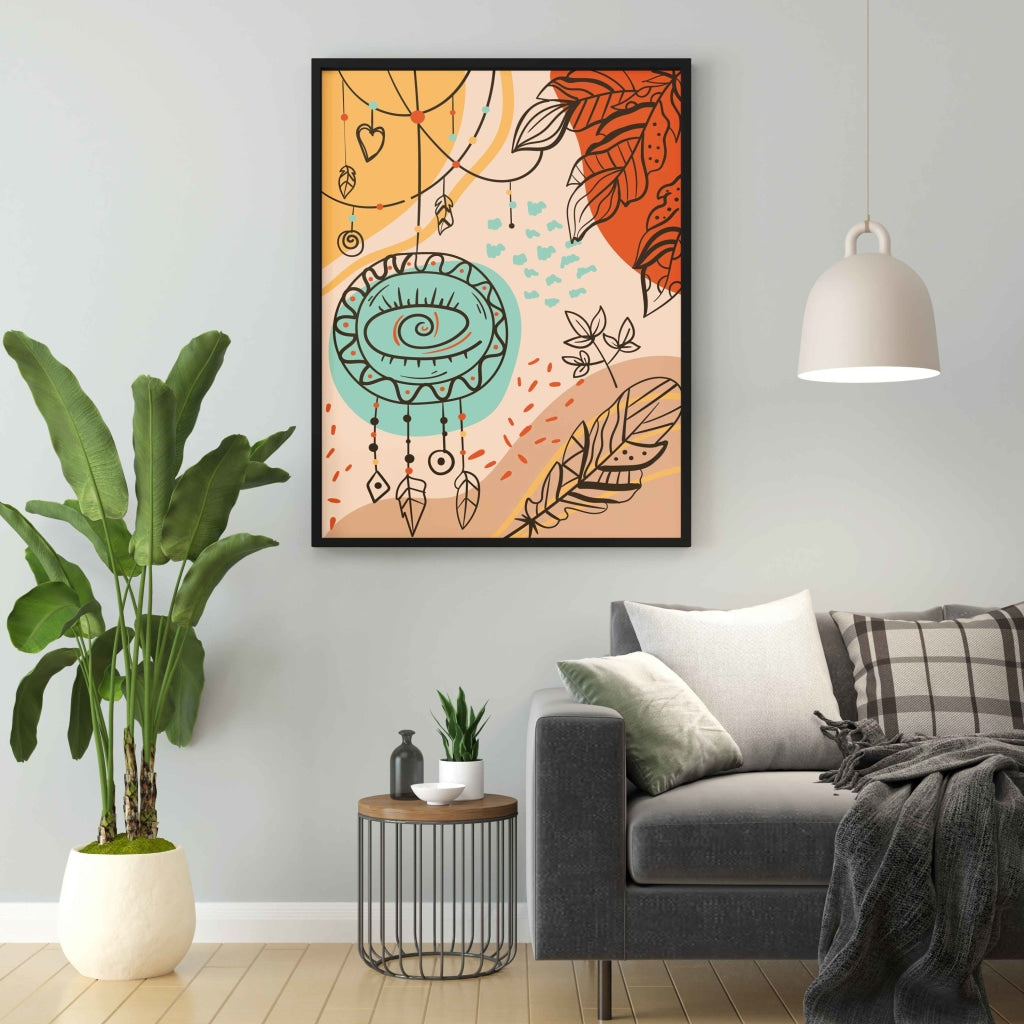 Catching My Dreams - Boho Art Frame For Wall Decor- Funkydecors Xs / Black Posters Prints & Visual