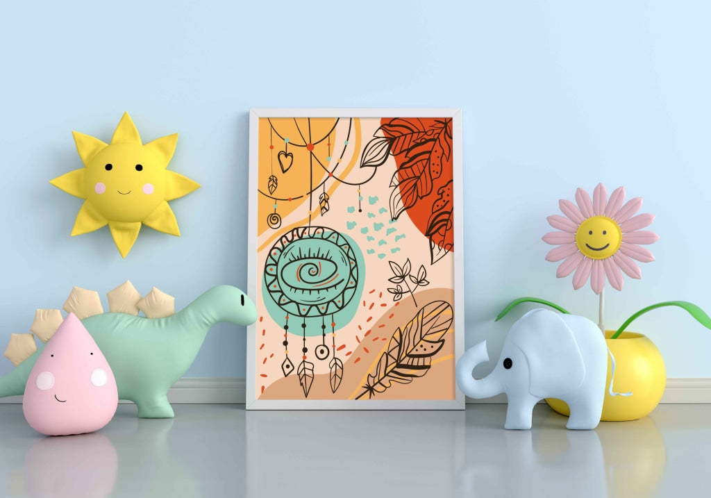 Catching My Dreams - Boho Art Frame For Wall Decor- Funkydecors Xs / White Posters Prints &amp; Visual