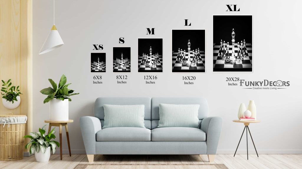 Checkmate - Sports Art Frame For Wall Decor- Funkydecors Posters Prints &amp; Visual Artwork