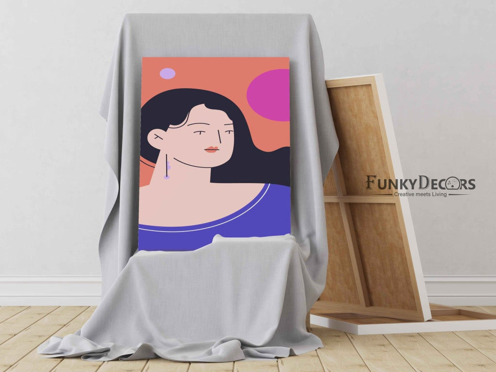 Chic Design Women Portrait Art Frame For Wall Decor- Funkydecors Posters Prints & Visual Artwork