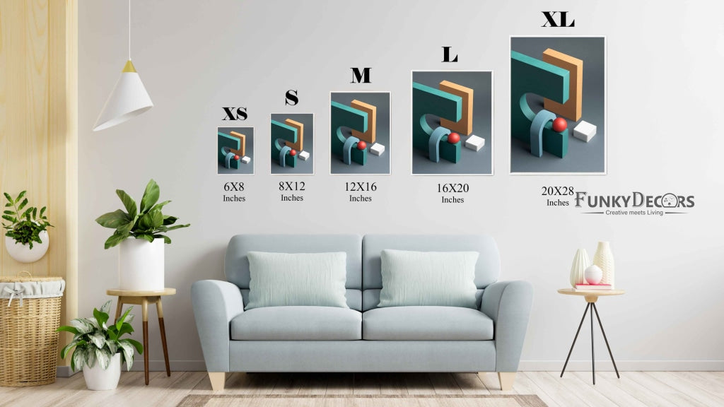 Classic Geometric Art Frame For Wall Decor- Funkydecors Posters Prints & Visual Artwork