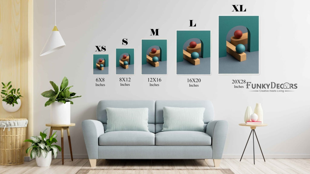 Classic Geometric Art Frame For Wall Decor- Funkydecors Posters Prints & Visual Artwork