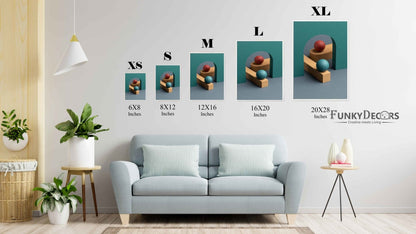 Classic Geometric Art Frame For Wall Decor- Funkydecors Posters Prints & Visual Artwork