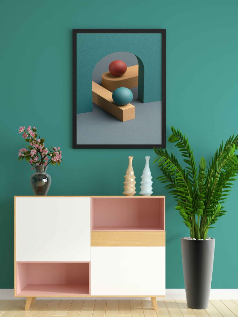 Classic Geometric Art Frame For Wall Decor- Funkydecors Xs / Black Posters Prints &amp; Visual Artwork