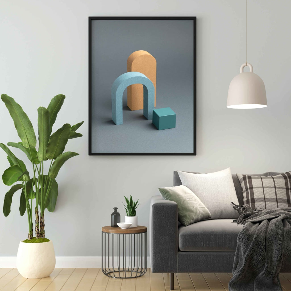 Classic Geometric Art Frame For Wall Decor- Funkydecors Xs / Black Posters Prints &amp; Visual Artwork