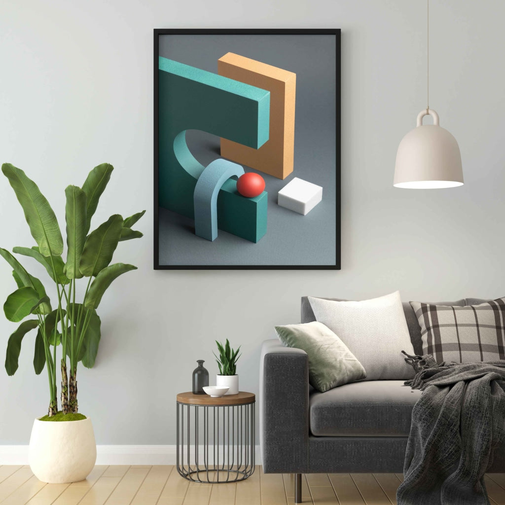 Classic Geometric Art Frame For Wall Decor- Funkydecors Xs / Black Posters Prints & Visual Artwork
