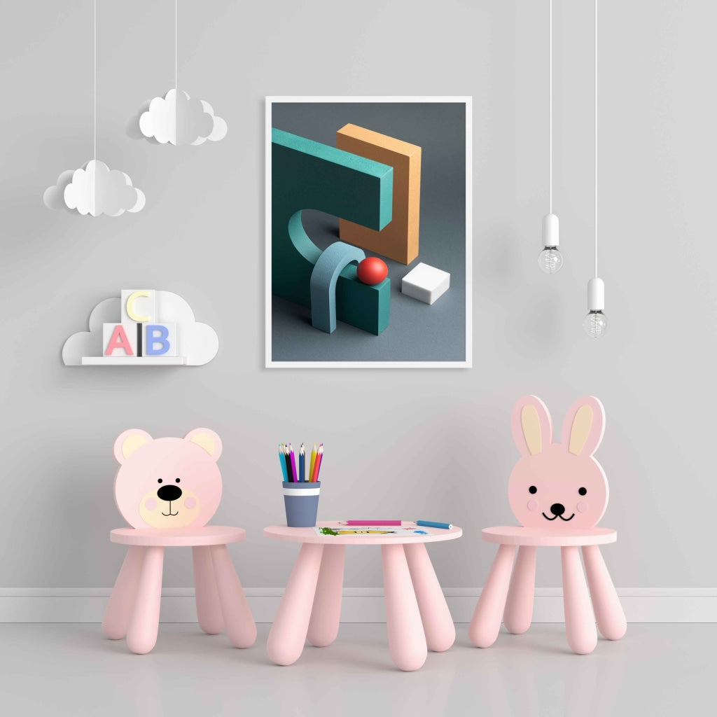 Classic Geometric Art Frame For Wall Decor- Funkydecors Xs / White Posters Prints & Visual Artwork