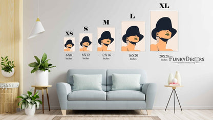 Classic Women Portrait Art Frame For Wall Decor- Funkydecors Posters Prints & Visual Artwork