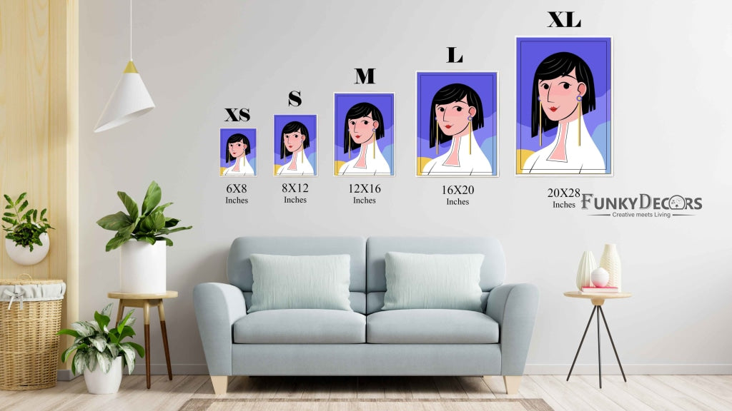 Classic Women Portrait Art Frame For Wall Decor- Funkydecors Posters Prints & Visual Artwork