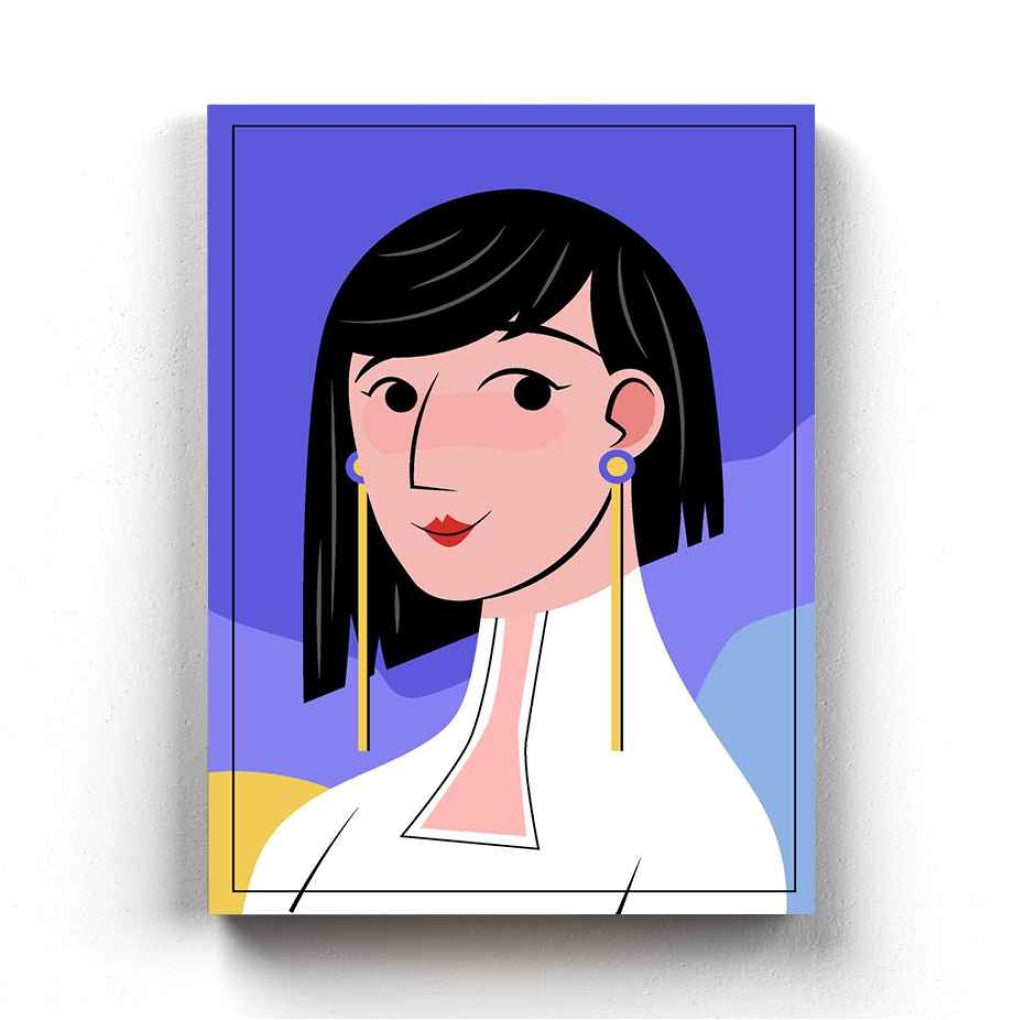 Classic Women Portrait Art Frame For Wall Decor- Funkydecors Xs / Canvas Posters Prints & Visual